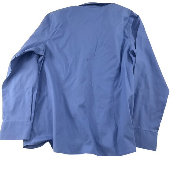 Talbots Petites Wrinkle Resistant Blue Button-Down Shirt Size 8 - Picture 5 of 5